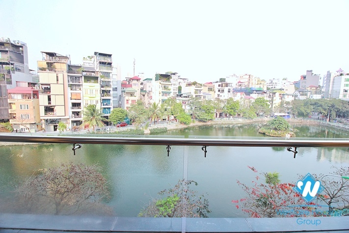 Lake view 3 bedroom apartment for rent in Yen Phu st, Tay Ho district.